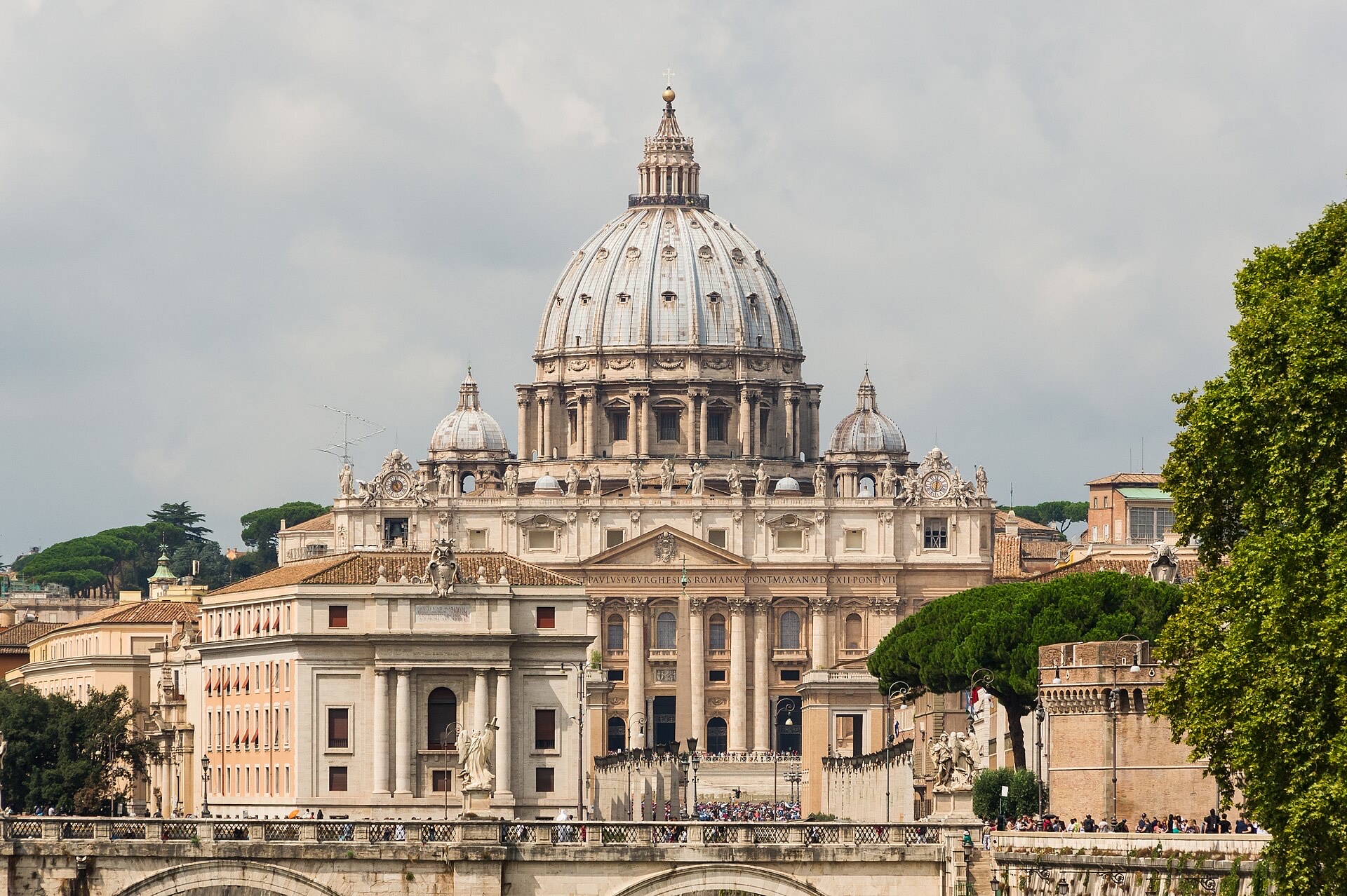 St Peter’s Basilica and its dome in Rome
